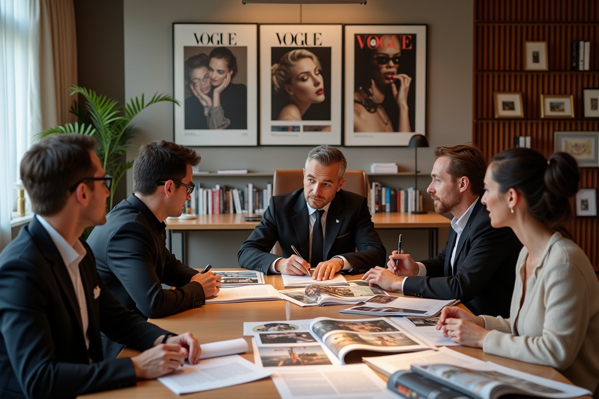 Directrice créative dans un bureau de magazine moderne