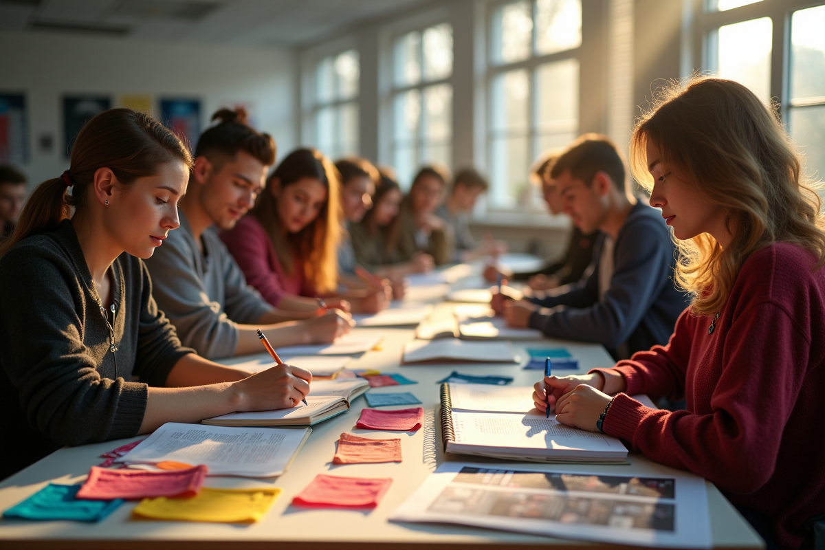Étudiants en classe d